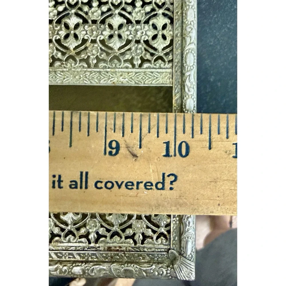 Vintage ORMOLU Gold Plated ROSES Tissue Holder